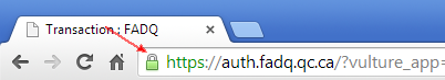 Image de la barre de navigation de Google Chrome.