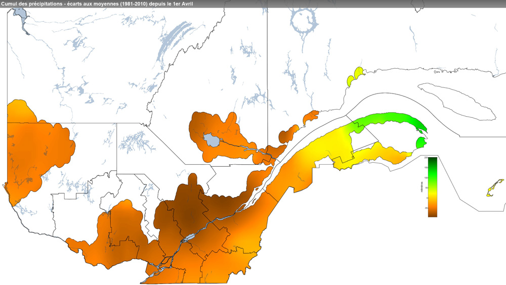 Ce graphique provient du site Agrométéo Québec. Il présente les précipitations (mm) à partir du premier avril jusqu'au 24 novembre 2021. Pour obtenir des informations plus précises, visitez le site d'Agrométéo Québec à partir du lien suivant ce graphique.