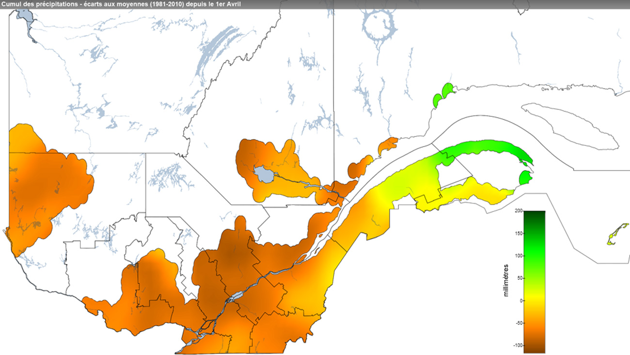 Ce graphique provient du site Agrométéo Québec. Il présente les précipitations (mm) à partir du premier avril jusqu'au 24 novembre 2021. Pour obtenir des informations plus précises, visitez le site d'Agrométéo Québec à partir du lien suivant ce graphique.