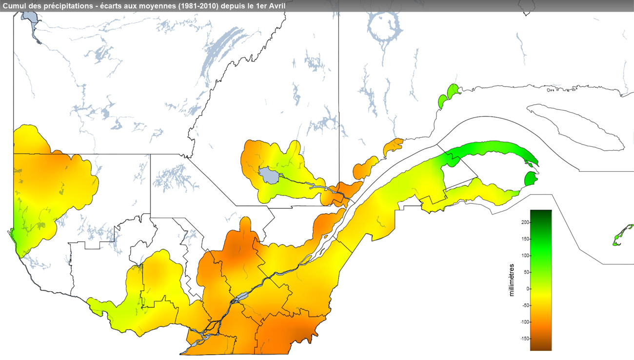 Ce graphique provient du site Agrométéo Québec. Il présente les précipitations (mm) à partir du premier avril jusqu'au 24 novembre 2021. Pour obtenir des informations plus précises, visitez le site d'Agrométéo Québec à partir du lien suivant ce graphique.