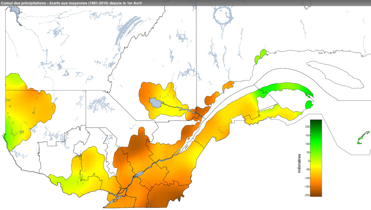 Ce graphique provient du site Agrométéo Québec. Il présente les précipitations (mm) à partir du premier avril jusqu'au 24 novembre 2021. Pour obtenir des informations plus précises, visitez le site d'Agrométéo Québec à partir du lien suivant ce graphique.