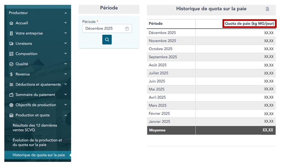 Image Extranet – Producteur de lait du Québec