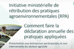 Rétribution des pratiques agroenvironnementales (RPA) - Faire la déclaration des pratiques appliquées en ligne
